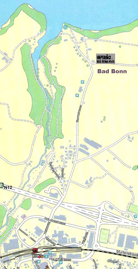 Kartenauschnitt Bad Bonn Düdingen